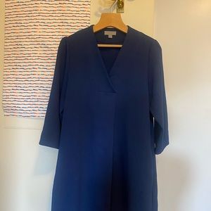 COS navy blue v neck dress